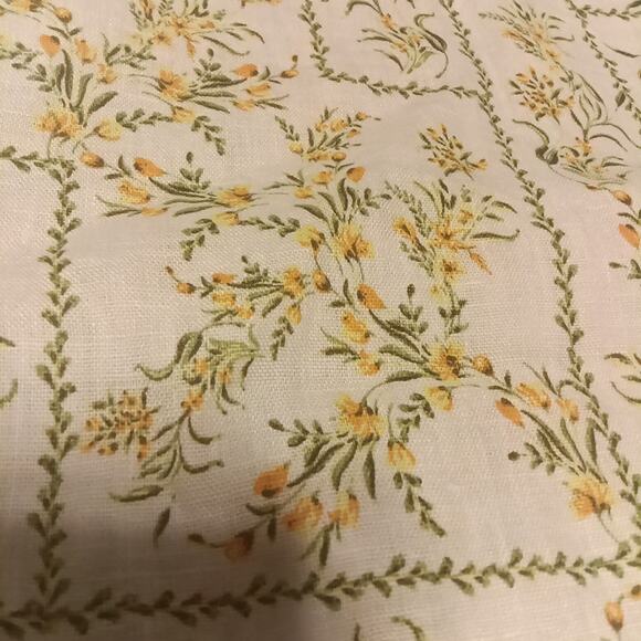 Joie Women's Linen Pants Yellow Floral Wide-Leg Cropped Pockets Beachy Size M - Picture 2 of 10